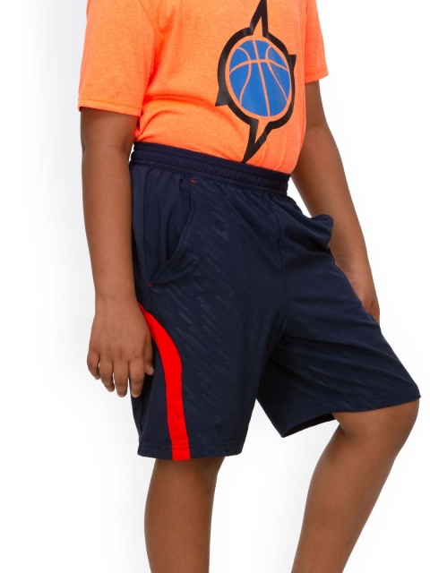 

PERFLY By Decathlon Unisex Kids Navy Blue Solid Regular Fit Badminton Shorts