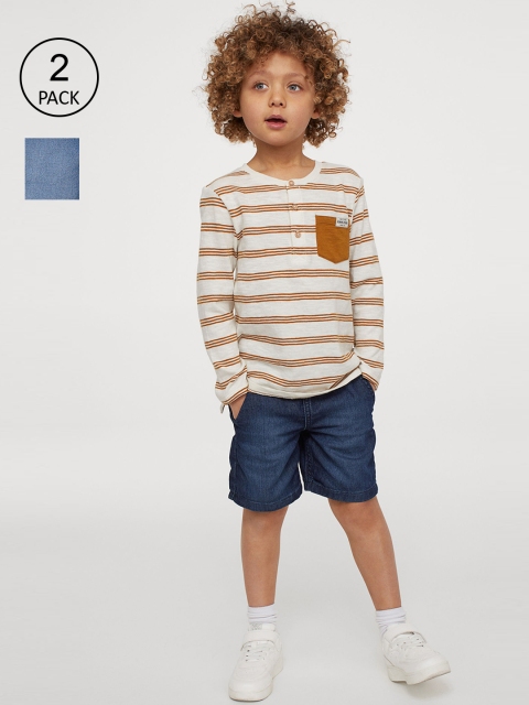 

H&M Boys 2-pack Denim Pull-on Shorts, Blue