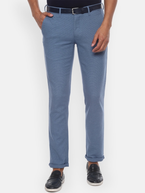 

Louis Philippe Sport Men Blue Slim Fit Solid Regular Trousers