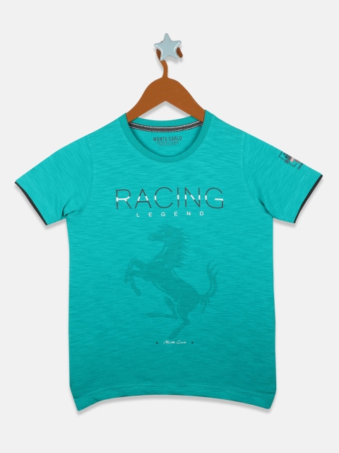 

Monte Carlo Boys Blue Printed Round Neck T-shirt