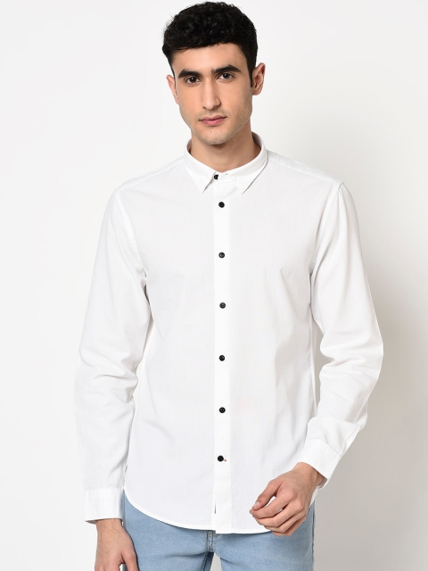 

Blackberrys Men White Skinny Fit Solid Casual Shirt