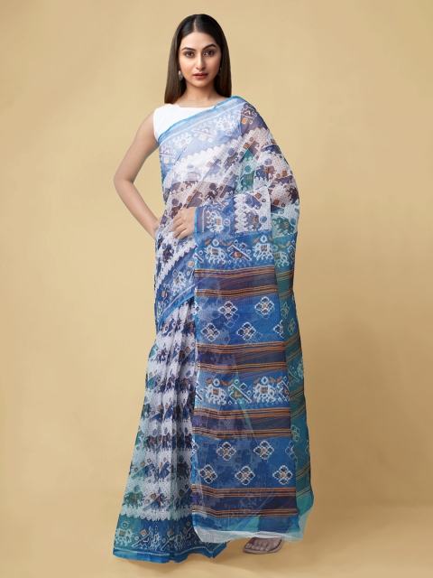 

Unnati Silks Off-White Pure Cotton Printed Kota Saree