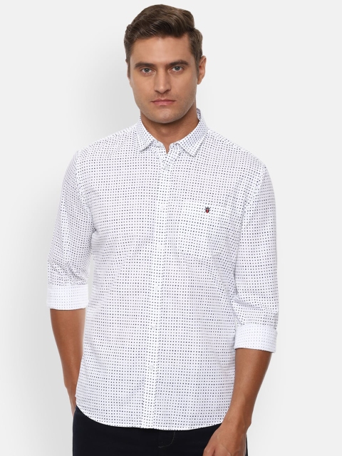 

Louis Philippe Jeans Men White Slim Fit Printed Casual Shirt
