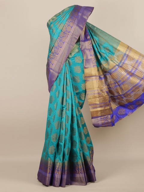 

Pothys Blue & Violet Jute Silk Woven Design Saree