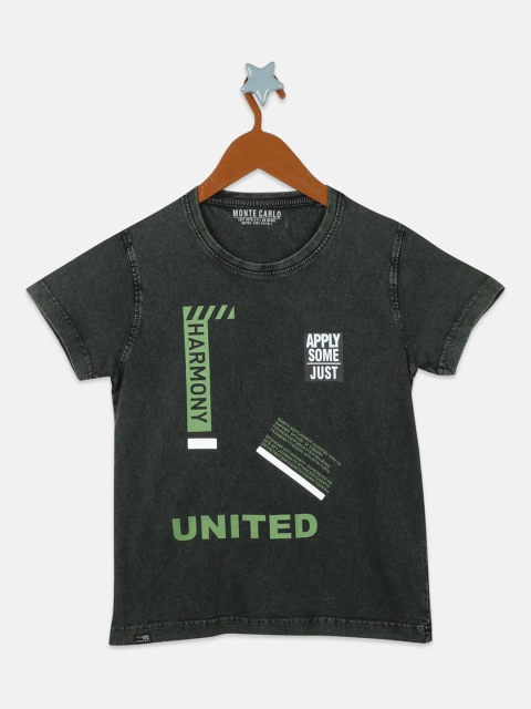 

Monte Carlo Boys Green Printed T-shirt