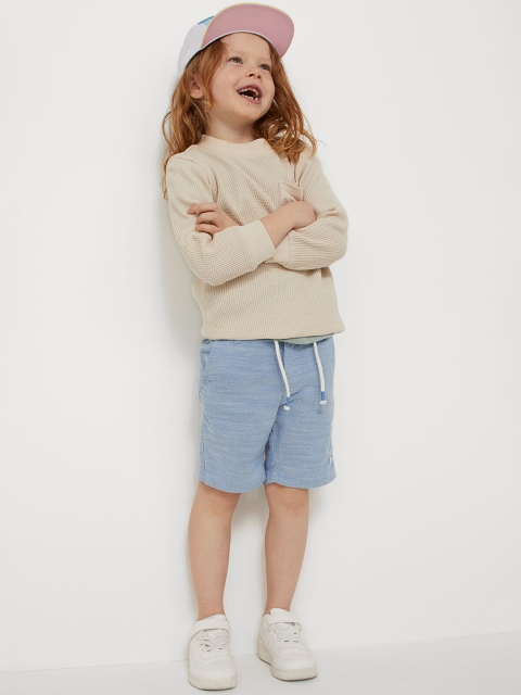 

H&M Boys Blue Solid Cotton shorts