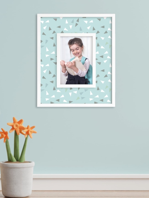

RANDOM White & Blue Printed Fancy Individual Wall Photo Frames