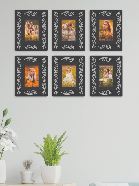 

RANDOM Set Of 6 Black Solid Photo Frames