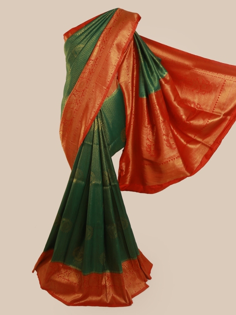

Pothys Green & Red Art Silk Woven Design Banarasi Saree