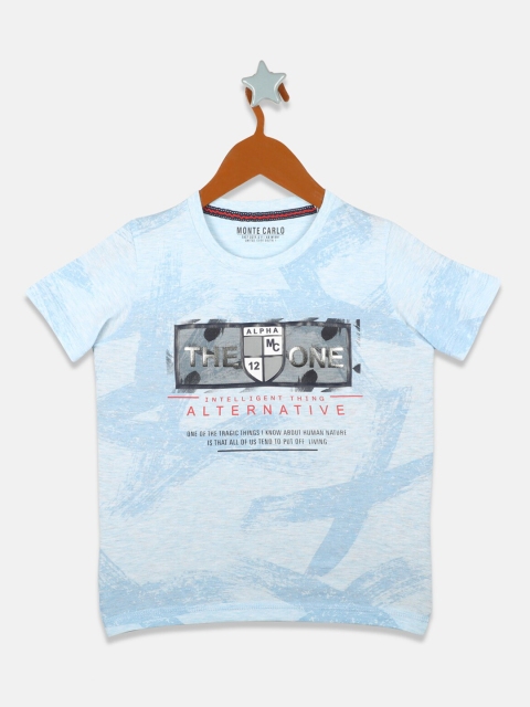 

Monte Carlo Boys Blue Dyed Round Neck T-shirt