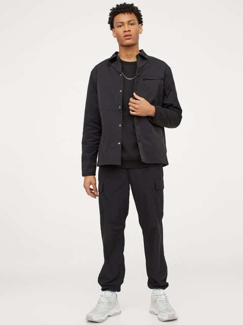 

H&M Men Black Solid Shirt Jacket