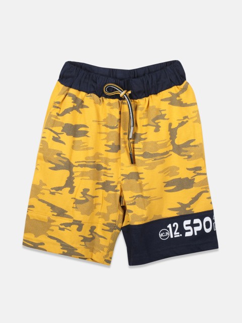

Monte Carlo Boys Mustard Printed Regular Fit Regular Shorts