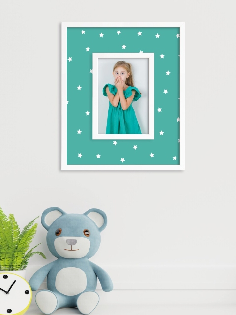 

RANDOM White & Sea Green Printed Wall Photo Frame