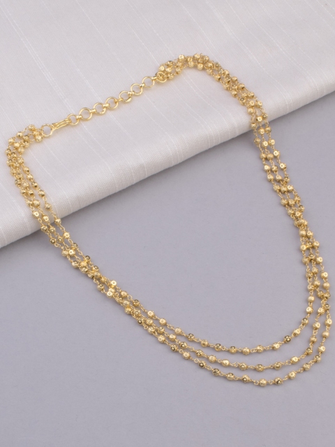 

Alankruthi Gold-Toned Brass Gold-Plated Layered Chain
