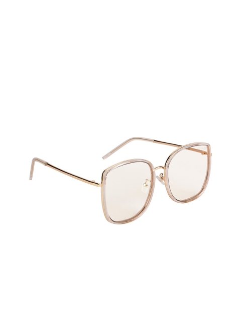 

Voyage Unisex Transparent Lens & Gold-toned Square Sunglasses With UV Protected Lens