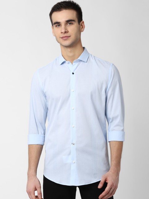 

Peter England Men Blue Slim Fit Solid Formal Shirt
