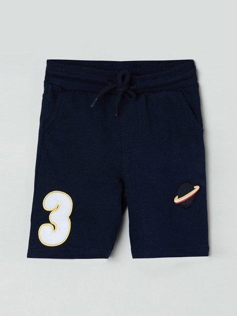 

max Boys Blue Solid Regular Fit Regular Shorts