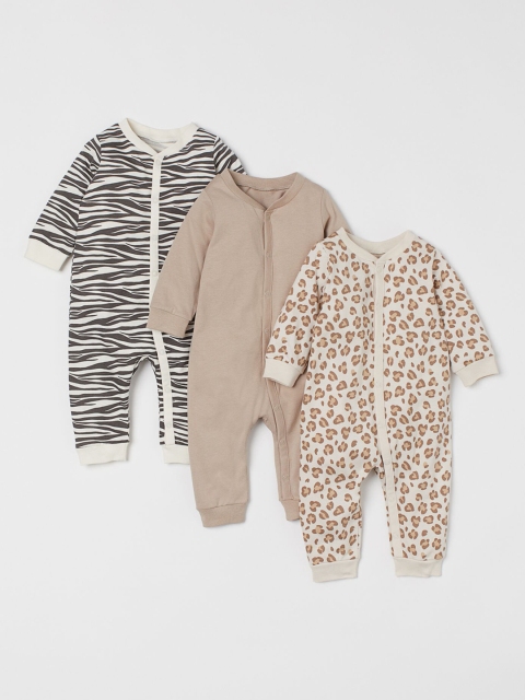 

H&M Kids Multicoloured Sustainable 3-Pack Cotton Pyjamas, Multi