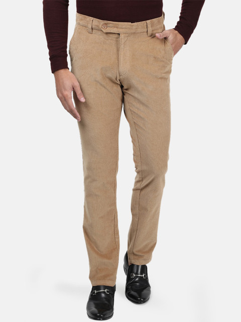

Monte Carlo Men Khaki Regular Fit Solid Chinos