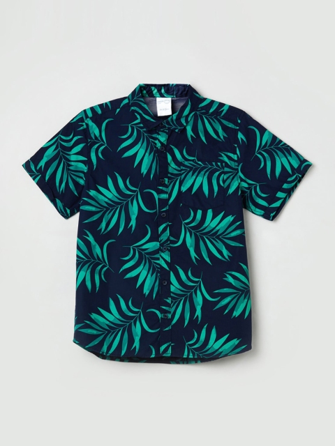 

max Boys Blue Regular Fit Printed Casual Shirt