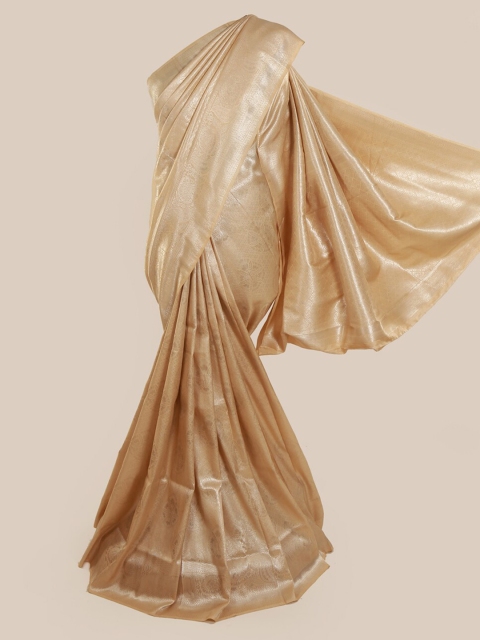 

Pothys Cream-Coloured Art Silk Striped Banarasi Saree