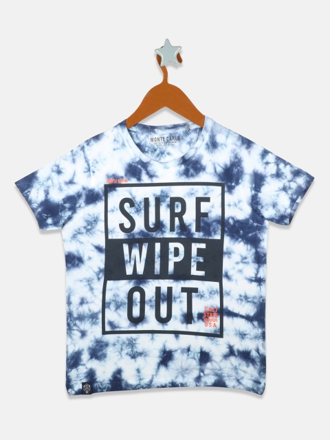 

Monte Carlo Boys Blue Dyed V-Neck T-shirt