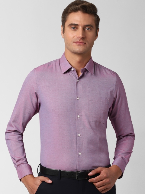 

Peter England Men Purple Slim Fit Self Design Casual Shirt