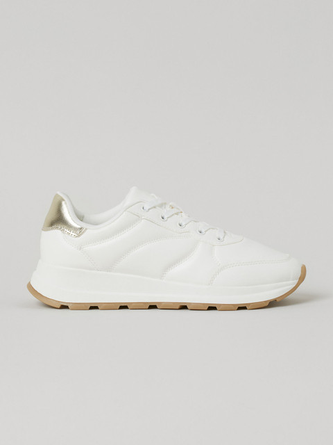 

H&M Women White Solid Trainers