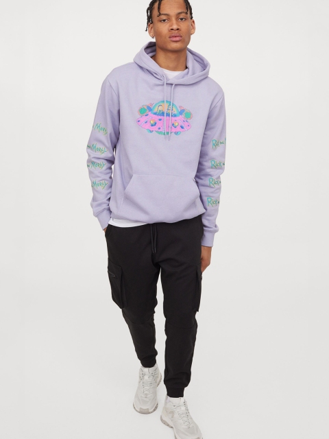 

H&M Men Lavender Regular Fit Hoodie