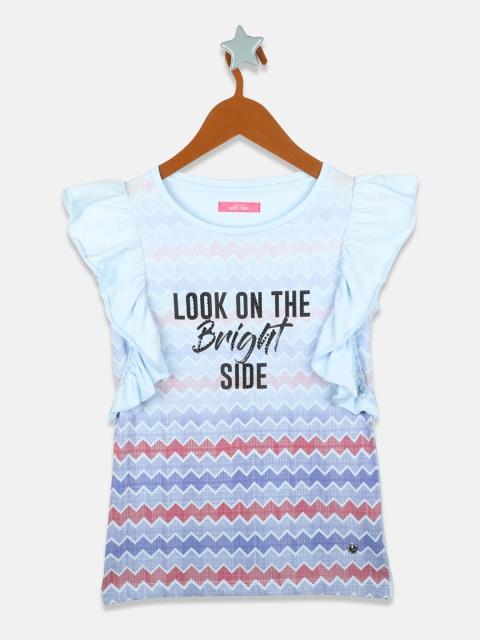 

Monte Carlo Blue Printed Regular Top