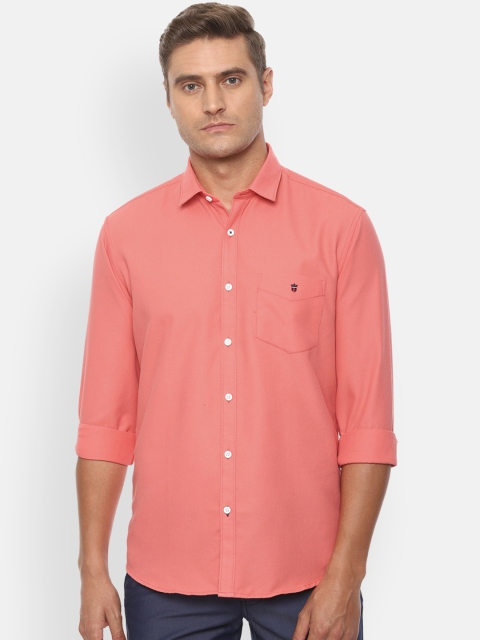 

Louis Philippe Sport Men Peach-Coloured Slim Fit Solid Casual Shirt