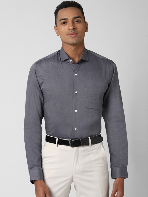 

Peter England Men Grey Slim Fit Solid Casual Shirt