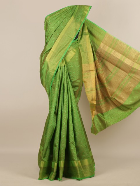 

Pothys Green Woven Design Jute Silk Saree
