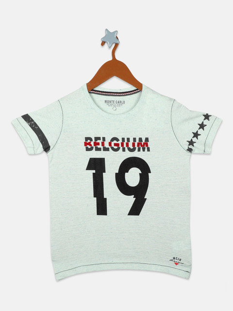 

Monte Carlo Boys Green Printed Round Neck T-shirt