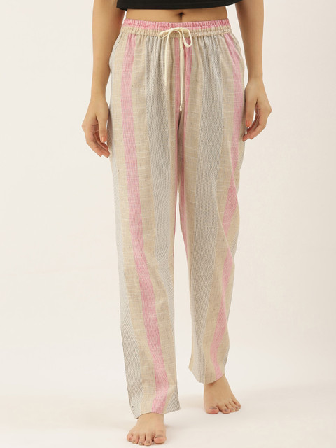 

Bannos Swagger Women Multicoloured Striped Lounge Pants, Multi