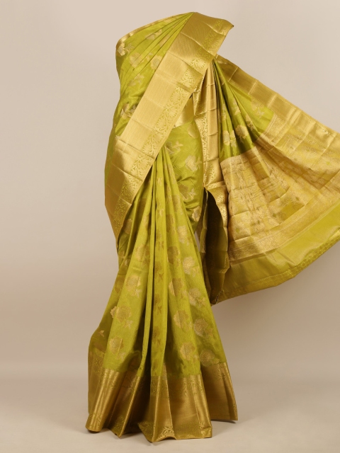 

Pothys Green Woven Design Jute Silk Saree