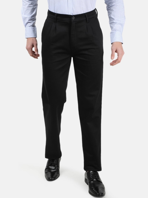 

Monte Carlo Men Black Regular Fit Solid Formal Trousers