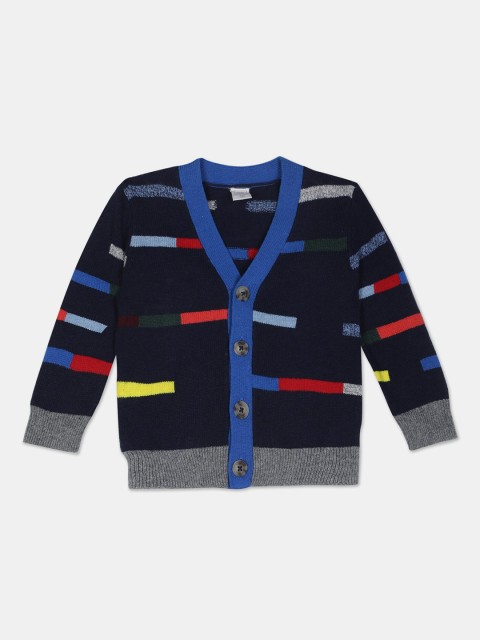 

GAP Boys Blue V-Neck Striped Cardigan Sweater