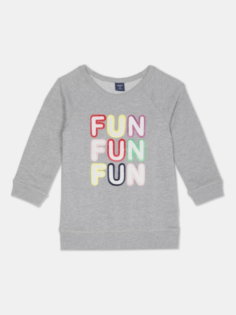 

GAP Boys Grey Printed Applique Sweatshirt