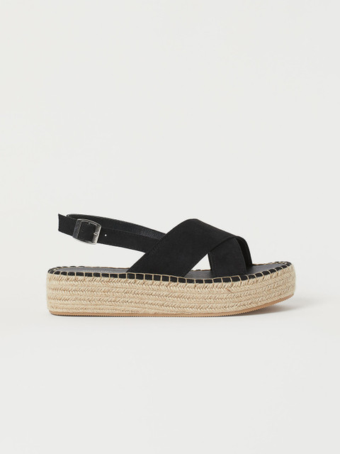 

H&M Women Black Platform Espadrille Sandals