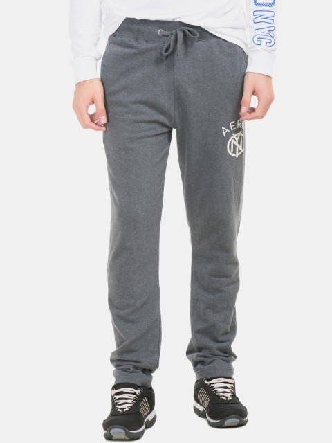 

Aeropostale Men Grey Solid Track Pants