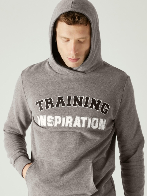 

Domyos By Decathlon Men Grey Printed Sweatshirt