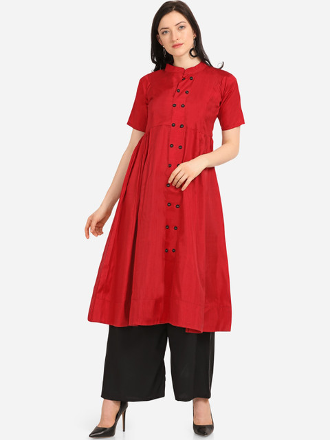 

Florence Women Red Anarkali Kurta