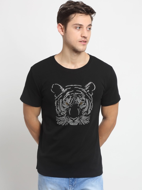 

Global Republic Men Black Printed Round Neck T-shirt