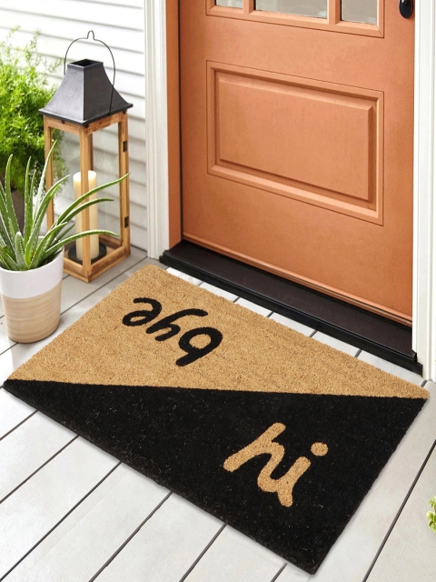 

HomeStorie Brown & Black Printed Coconut Coir Anti-Skid Doormat