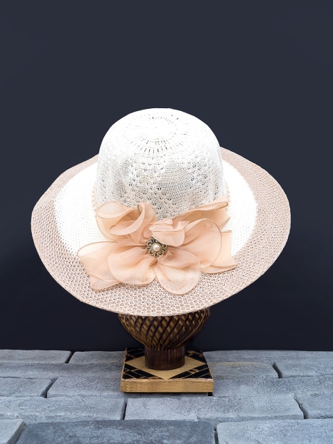

Golden Peacock Women Multicoloured Woven-Design Straw Sun Hat, Multi