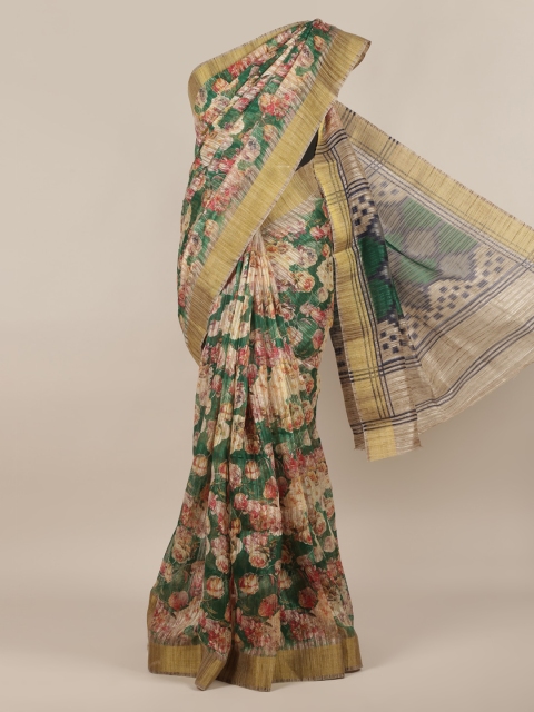 

Pothys Olive Green & Green Jute Silk Woven Design Saree