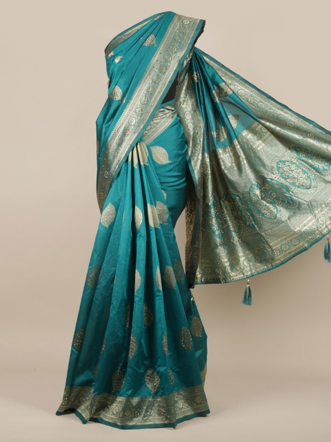 

Pothys Green Woven Design Jute Silk Saree