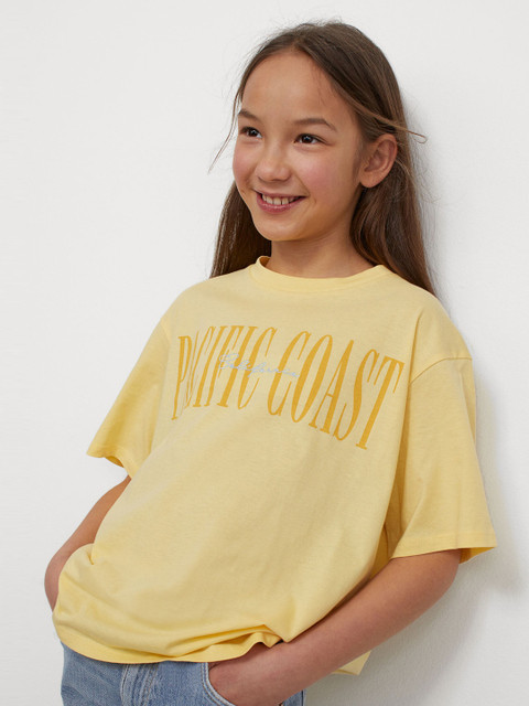 

H&M Girls Yellow Oversized T-shirt