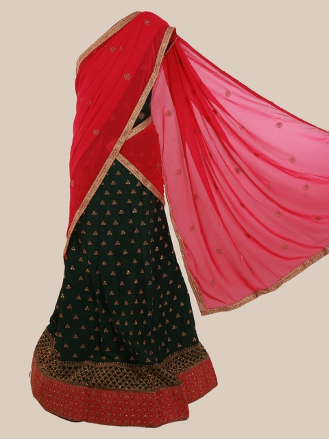 

Pothys Pink Woven Design Poly Chiffon Saree